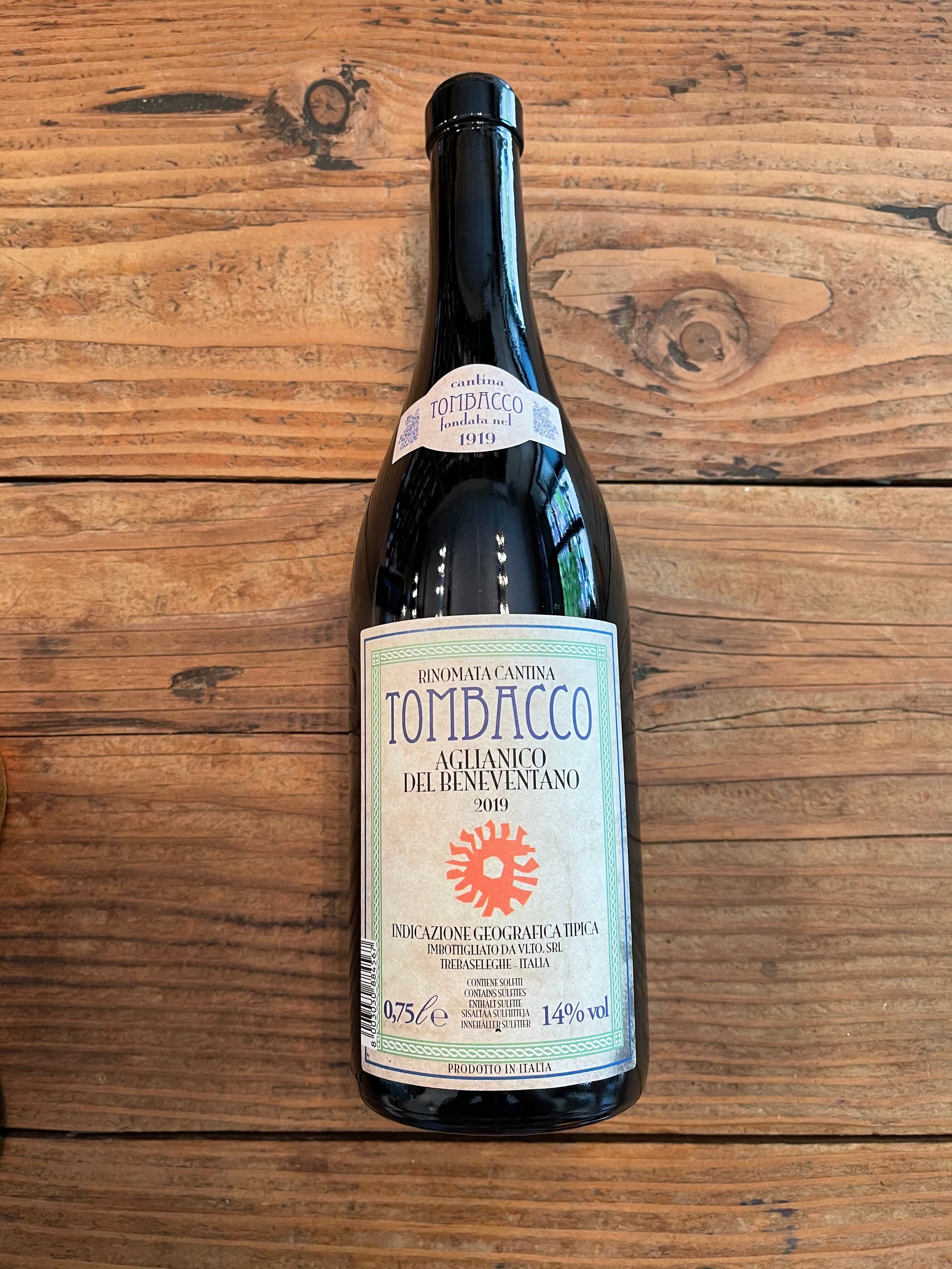Tombacco, Aglianico del Beneventano, Italy, 2019, 750mL Corkscrew